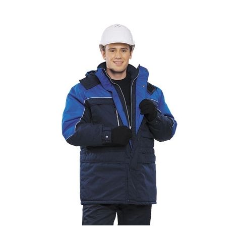 Куртка мужская "Фристайл" зимняя т-синяя с васильковым
