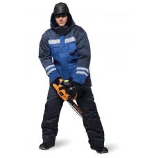 Куртка мужская "Зимник" васильковая с т-синим