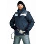 Куртка мужская "Эребус" зимняя т-синяя с серым
