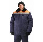 Костюм мужской "Легенда" зимний куртка, брюки т-синий с оранжевым и СОП