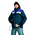 Куртка мужская "Рейс1" зимняя т-синяя с васильковым