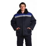Куртка мужская "Бригада" зимняя синий с васильковым тк. смесовая
